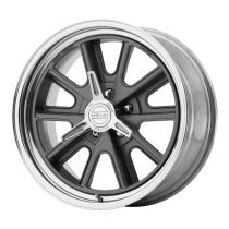 American Racing Vintage Shelby Cobra 15X12 ETXX BLANK 83.06 Two-Piece Mag Gray Center Polished Barrel Fälg
